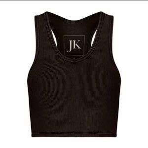 JadyK. Black Lyra All Purpose Pocket Brami. Ribbed Tank Top. Size S/M.